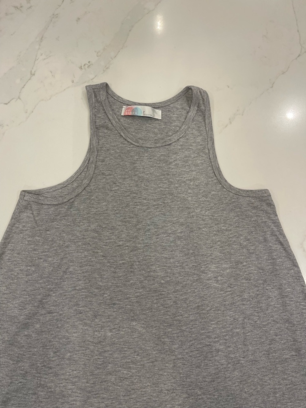 FP Beach Gray Ribbed Tank Cover Up - Picture 4 of 13
